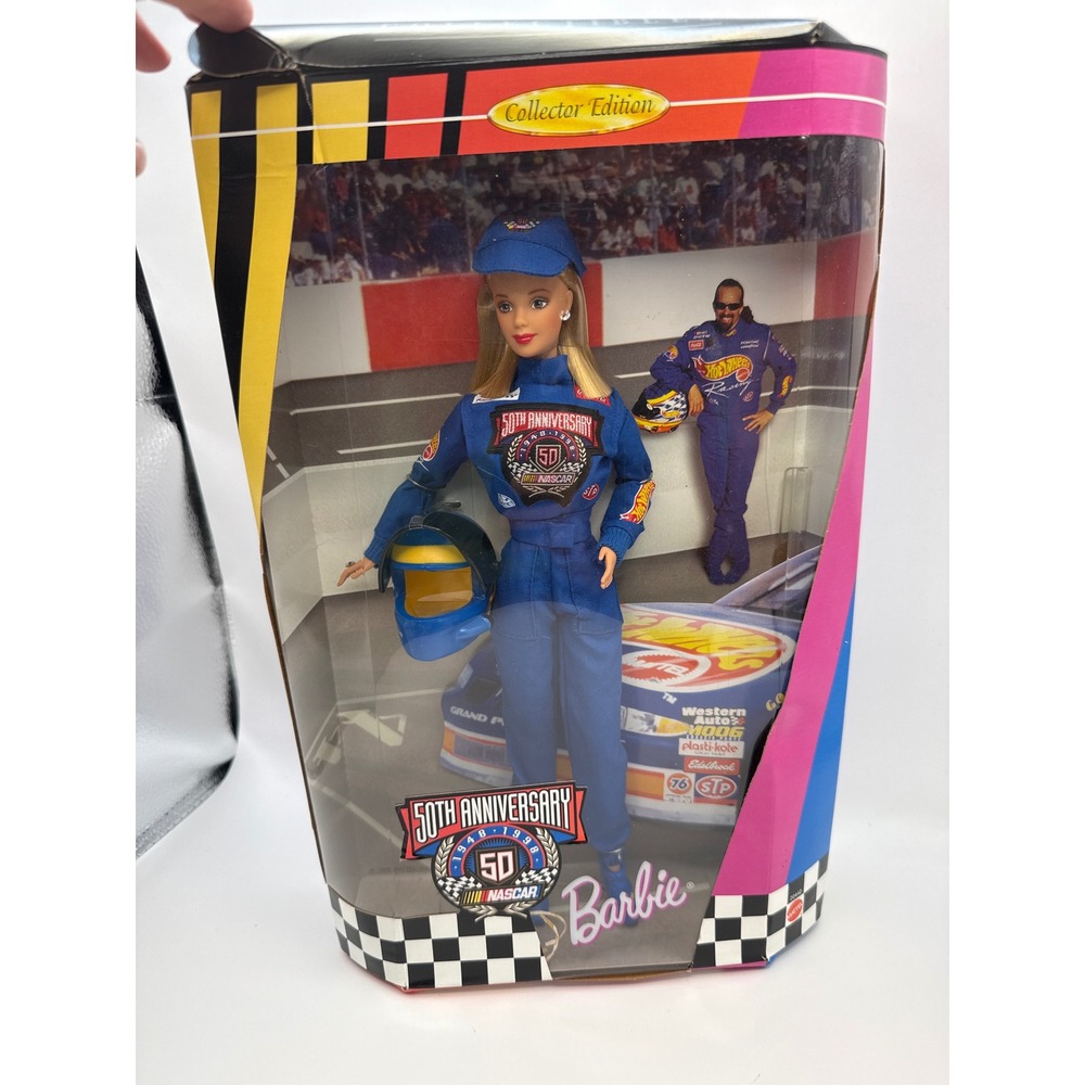 1998 NASCAR 50th Anniversary Barbie Doll Collector Edition 20442 New In Box